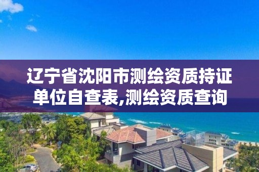 遼寧省沈陽市測繪資質持證單位自查表,測繪資質查詢監管平臺