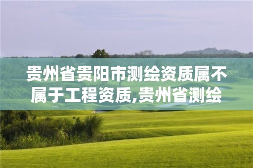 貴州省貴陽市測繪資質屬不屬于工程資質,貴州省測繪資質管理系統