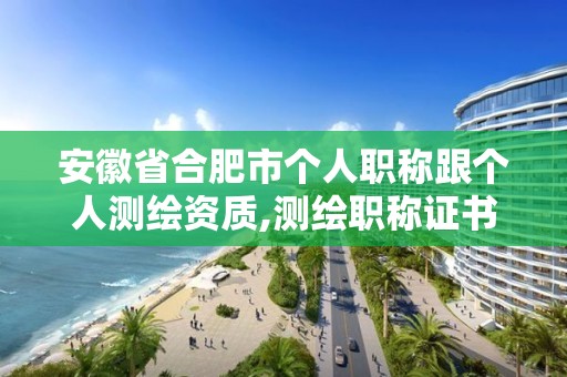 安徽省合肥市個人職稱跟個人測繪資質(zhì),測繪職稱證書。