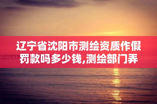 遼寧省沈陽市測繪資質作假罰款嗎多少錢,測繪部門弄虛作假有罪嗎。