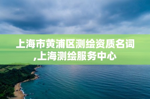 上海市黃浦區(qū)測繪資質(zhì)名詞,上海測繪服務中心