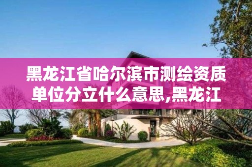 黑龍江省哈爾濱市測繪資質單位分立什么意思,黑龍江省測繪公司排名。