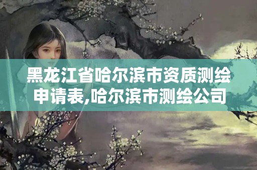 黑龍江省哈爾濱市資質(zhì)測繪申請表,哈爾濱市測繪公司