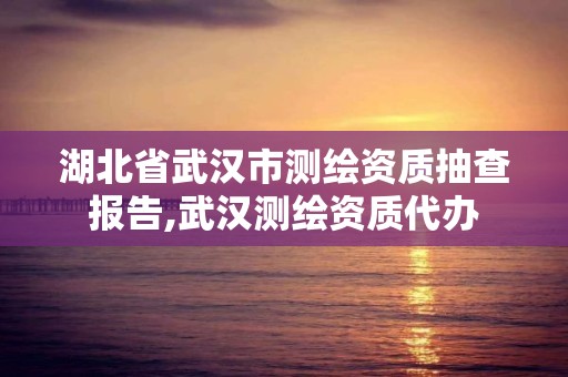 湖北省武漢市測繪資質抽查報告,武漢測繪資質代辦