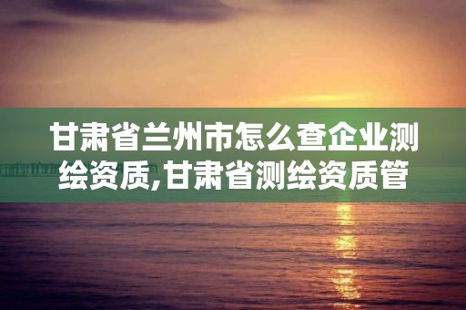 甘肅省蘭州市怎么查企業測繪資質,甘肅省測繪資質管理平臺