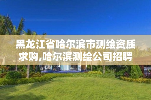 黑龍江省哈爾濱市測繪資質(zhì)求購,哈爾濱測繪公司招聘