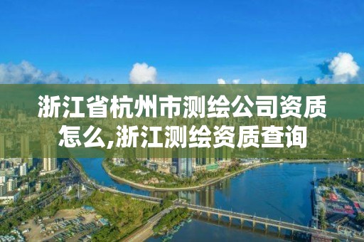 浙江省杭州市測繪公司資質怎么,浙江測繪資質查詢