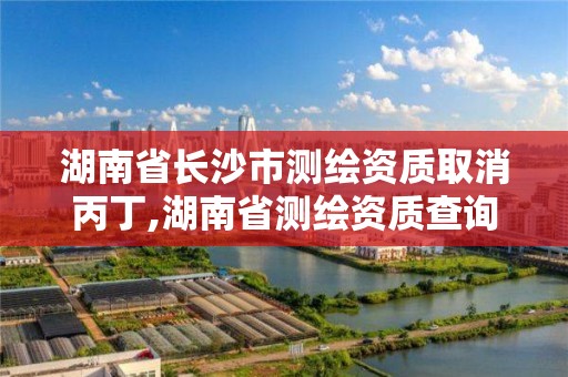 湖南省長沙市測繪資質取消丙丁,湖南省測繪資質查詢