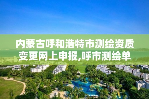 內蒙古呼和浩特市測繪資質變更網上申報,呼市測繪單位