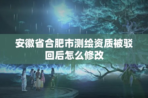 安徽省合肥市測繪資質被駁回后怎么修改