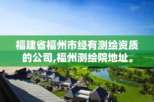 福建省福州市經有測繪資質的公司,福州測繪院地址。