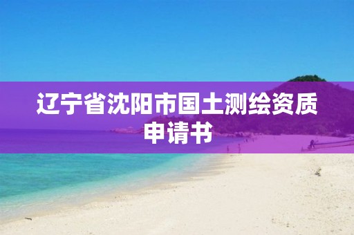 遼寧省沈陽市國土測繪資質(zhì)申請書