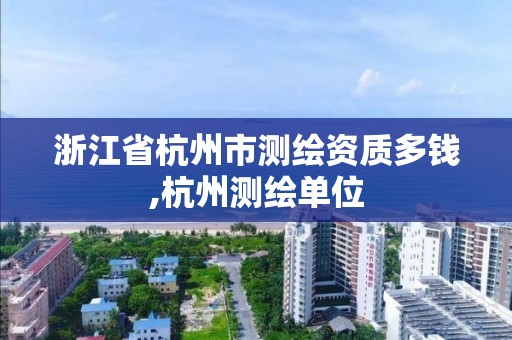 浙江省杭州市測繪資質(zhì)多錢,杭州測繪單位