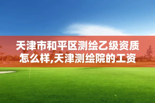 天津市和平區測繪乙級資質怎么樣,天津測繪院的工資水平。