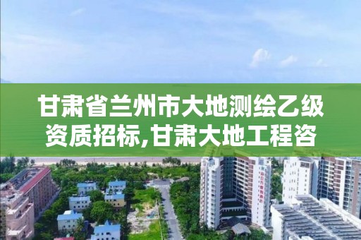 甘肅省蘭州市大地測繪乙級資質招標,甘肅大地工程咨詢有限公司