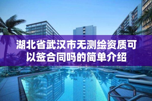 湖北省武漢市無測繪資質可以簽合同嗎的簡單介紹