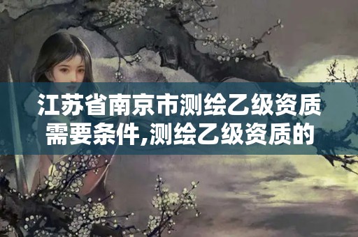 江蘇省南京市測繪乙級(jí)資質(zhì)需要條件,測繪乙級(jí)資質(zhì)的要求