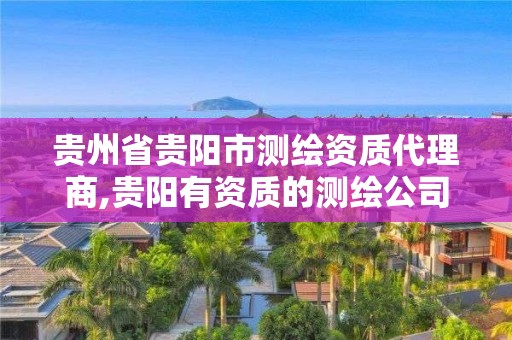 貴州省貴陽市測繪資質代理商,貴陽有資質的測繪公司