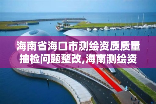 海南省海口市測繪資質質量抽檢問題整改,海南測繪資料信息中心。