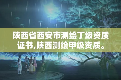 陜西省西安市測繪丁級資質證書,陜西測繪甲級資質。