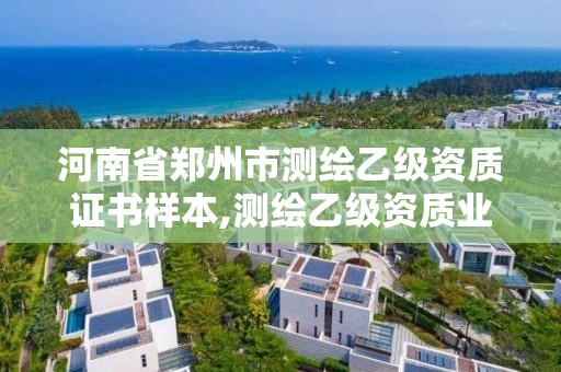 河南省鄭州市測繪乙級資質證書樣本,測繪乙級資質業務范圍。