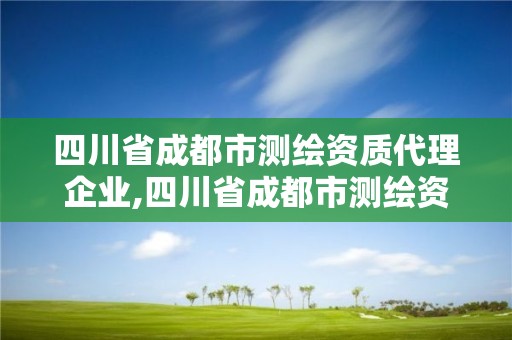 四川省成都市測繪資質代理企業,四川省成都市測繪資質代理企業有哪些