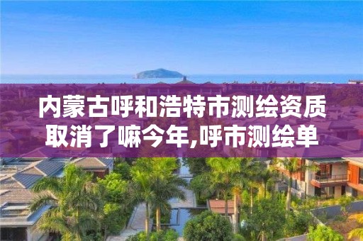 內蒙古呼和浩特市測繪資質取消了嘛今年,呼市測繪單位