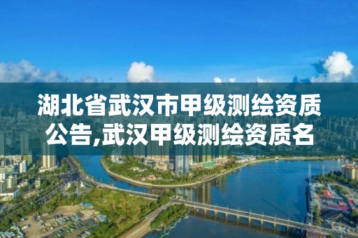 湖北省武漢市甲級測繪資質公告,武漢甲級測繪資質名錄