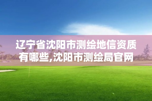 遼寧省沈陽市測繪地信資質(zhì)有哪些,沈陽市測繪局官網(wǎng)