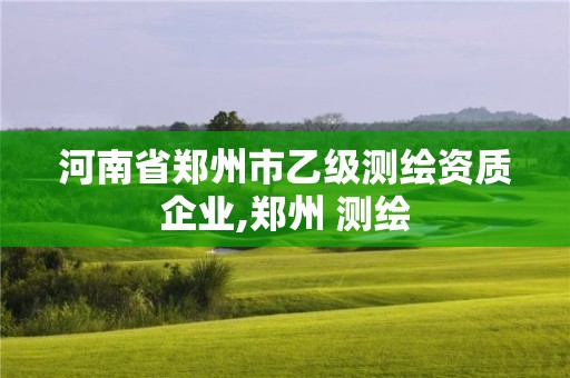 河南省鄭州市乙級(jí)測(cè)繪資質(zhì)企業(yè),鄭州 測(cè)繪