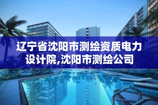 遼寧省沈陽市測繪資質電力設計院,沈陽市測繪公司