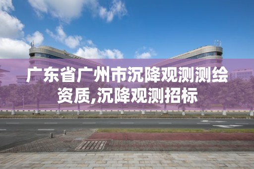 廣東省廣州市沉降觀測(cè)測(cè)繪資質(zhì),沉降觀測(cè)招標(biāo)