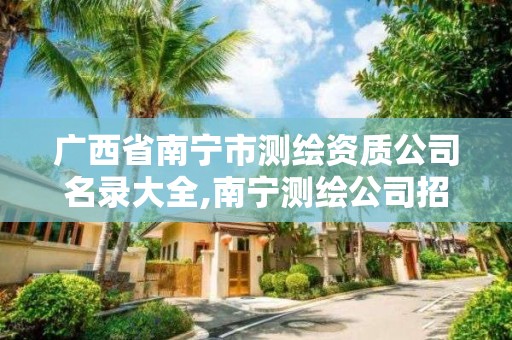 廣西省南寧市測繪資質公司名錄大全,南寧測繪公司招聘信息網。