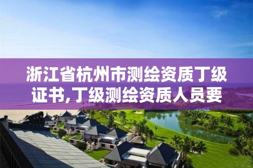 浙江省杭州市測繪資質(zhì)丁級證書,丁級測繪資質(zhì)人員要求