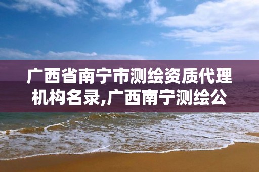 廣西省南寧市測繪資質代理機構名錄,廣西南寧測繪公司排名。