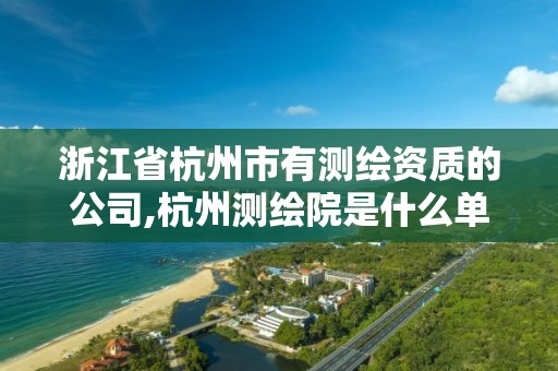 浙江省杭州市有測繪資質(zhì)的公司,杭州測繪院是什么單位