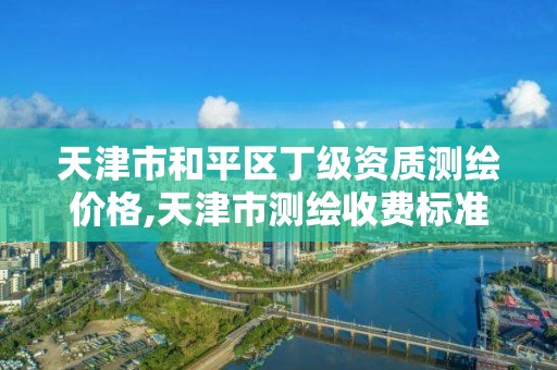 天津市和平區丁級資質測繪價格,天津市測繪收費標準