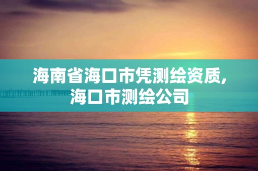 海南省海口市憑測繪資質,海口市測繪公司