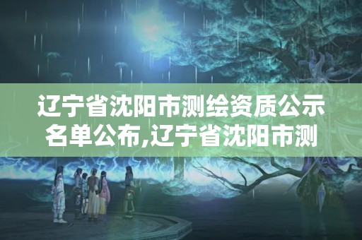 遼寧省沈陽市測繪資質公示名單公布,遼寧省沈陽市測繪資質公示名單公布了嗎