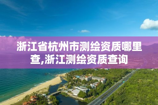 浙江省杭州市測繪資質哪里查,浙江測繪資質查詢