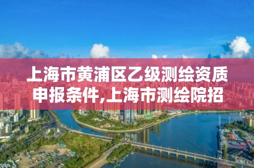 上海市黃浦區乙級測繪資質申報條件,上海市測繪院招聘公告