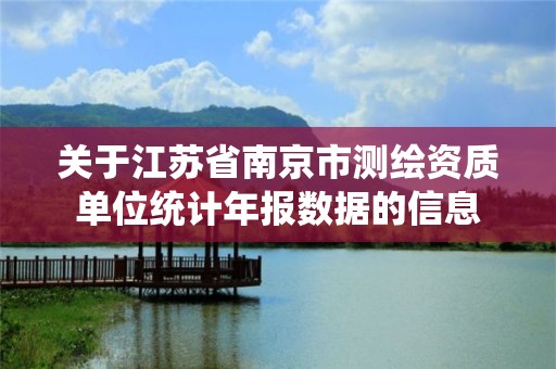 關于江蘇省南京市測繪資質單位統計年報數據的信息