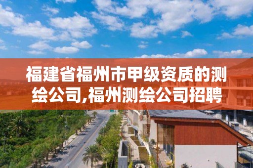 福建省福州市甲級資質的測繪公司,福州測繪公司招聘。