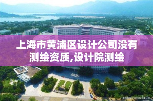 上海市黃浦區設計公司沒有測繪資質,設計院測繪