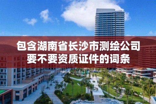 包含湖南省長沙市測繪公司要不要資質證件的詞條