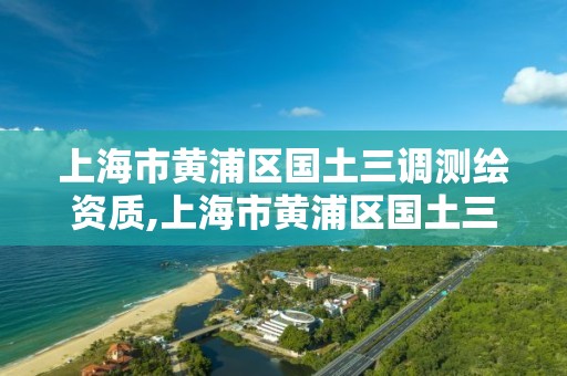 上海市黃浦區國土三調測繪資質,上海市黃浦區國土三調測繪資質查詢