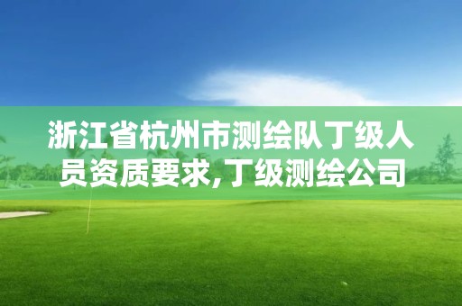 浙江省杭州市測繪隊丁級人員資質要求,丁級測繪公司。