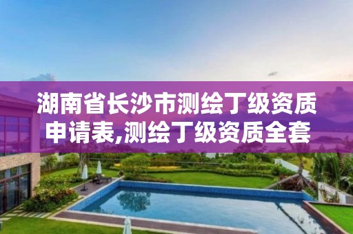 湖南省長沙市測繪丁級資質申請表,測繪丁級資質全套申請文件。