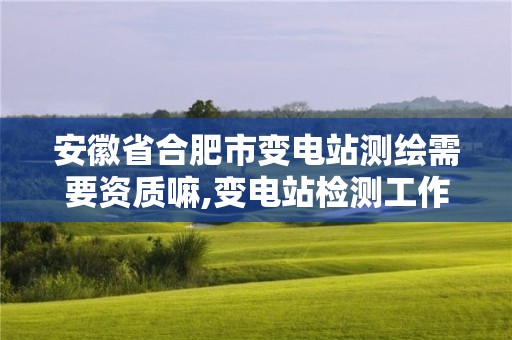 安徽省合肥市變電站測繪需要資質嘛,變電站檢測工作麻煩嗎