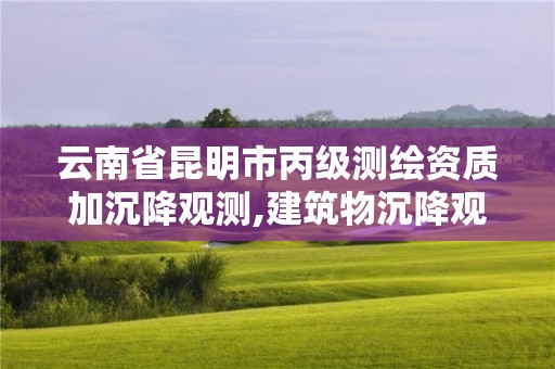 云南省昆明市丙級測繪資質加沉降觀測,建筑物沉降觀測資質。